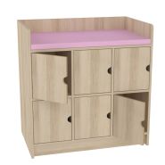 Meuble de déshabillage 6 casiers avec porte