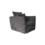 Petit fauteuil Faro 85 cm - Home Spirit - Style baroque en velours, structure en hêtre et coussins en plumes_1