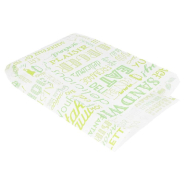 Sachet papier ingraissable burger et hot dog Parole vert 14+7x22cm - par 500_1