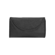 Sac shopping pliable - Non-woven 70 g/m² - Noir - Taille pliée 185×87 mm_1