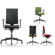 Siège de bureau ergonomique Burocéan - Dossier réglable, mécanisme synchrone, tissu résistant au feu - Tisseo_1
