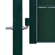 Vidaxl portail de clôture pvc et acier 100x101 cm vert 145228_1