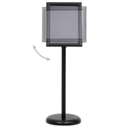 Vidaxl support d'affiche a4 sur pied noir alliage d'aluminium 51208_1