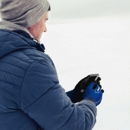 Gants chauds multiusage ROSTAING Canada bleu mi-saison - taille 8 - tactiles et résistants à l'abrasion_1