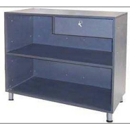 Kit structure comptoir double anthracite facades blanches laquees banko_1