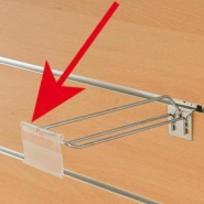 Porte étiquette transparent pour broche tige - 40x115mm - plastique durable_1