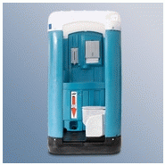 Toilette mobile autonome water - 123 x 123 x 232 cm - lavabo XXL, réservoir 250L, design moderne_1