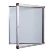 Vitrine d'affichage d'intérieur à porte battante - VANERUM LEAF - Design soigné, fond magnétique ou liège, 4 à 15 feuilles A4_1