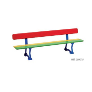 Banc Mora Junior - Longueur 1500 mm, Hauteur d'assise 270 mm - Structure en fonte d'acier et bois exotique - 299010 - Jesignale_1