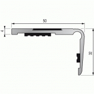 Nez marche alu perce50x32 3m