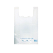 Sac plastique à bretelles blanc 50µ  30x14x50cm - par 400_1