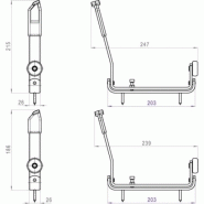 Sélecteur de fermeture 8545 finition gris aluminium ral 9006