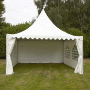 Structure aluminium de tente pagode 5x5 m pour usage intensif