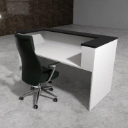 Bureau d'accueil Delta First - Mobel Linea - 144, Blanc et noir_1