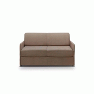 Canapé-lit express Colosse - Couchage 160 cm - Matelas 22 cm mémoire de forme - Velours taupe_1