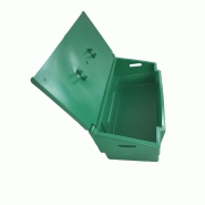 Coffre de jardin 100L - grenouillères et cadenas - rangement robuste en polyéthylène haute densité_1