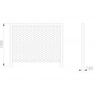 Barrières urbaines GC3700 - Urban'NT - garde-corps en inox 304L avec remplissage filet inox 316L_1