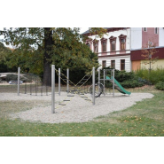 Parcours à cordes en acier inoxydable pour aire de jeux - Conforme EN1176 - Référence BT16134_1