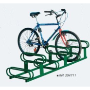 Support vélos emplacements décalés - Module de 5 ou 6 places - Structure acier - Hauteur hors sol 388 mm_1