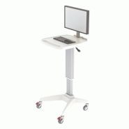 Chariot informatique économique - all-modul - avec bac de rangement et support VESA réglable_1