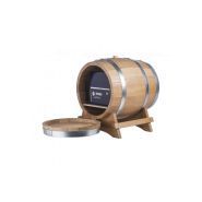 Fb10 fût en chêne pour Bag in Box 10L - tonneaux en bois - Allary - savoir-faire artisanal avec cerclage galvanisé_1