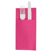 Serviette-étui pour couverts intissé fuchsia 40x40cm - par 700_1
