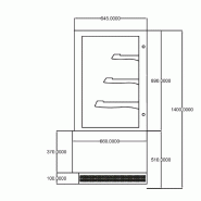 Vitrine pâtissière - L 1800 mm_1