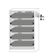 Armoire de sécurité Q-PEGASUS-90 - Modèle Q90.195.120.WDAC - Réf 30002-040-33648 - Certifiée NF EN 14470-1 et CE_1