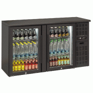 Arrière-bar noir 2 portes vitrées - 315 L | Coolhead - QBG200_1