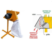 Broyeur à céréales pour alimentation animale - Capacité 80 à 300 kg/h - Réf. ECT02_1