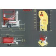 Nacelle tractable légère de 455 kg avec déport de 1,10 mètres