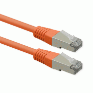 ROLINE Cordon Cat.6 (Classe E), PoE, S/FTP (PiMF) , orange, 0,3 m_1