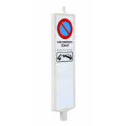 Balise anti-stationnement robuste avec plastobloc et surface réfléchissante_1