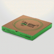 Boîte prédécoupée izzy1-33v - Double Kraft - 4 assiettes prédécoupées - Coloris vert ou rouge - Formats Ø33, Ø34,5, Ø40_1