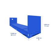 Container maritime 40 pieds - FLAT - Occasion - Transport de marchandises volumineuses - Location et vente_1