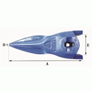 Dents de godet Fastkey FK5 PE - Références FK5 PE - Poids 4.60 Kg - Dimensions 285x107x10x7x74 mm_1