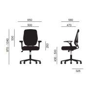 Fauteuil VERONE - Dossier haut inclinable - Piétement chromé - Référence 9391 FR206_1