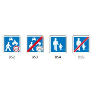 Signaux de zone de circulation type B - différentes dimensions disponibles - réglementation implantation_1