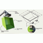 Benne basculante pour chariot télescopique - 675 à 1200L - Sécurités automatiques et options personnalisables_1