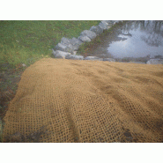 Filet anti-érosion en fibres de coco - 100% biodégradable - 700gr/m² - 2m x 50m - Réf : 142925_1