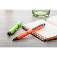 Stylo à bille stylet - plastique orange - encre bleue - 10,5 g_1