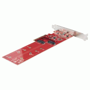 Adaptateur PCIe M.2 - PCIe x8/ x16 vers Double NVMe ou AHCI M.2 SSD - PCI Express 4.0, 7,8 Gbps par_1
