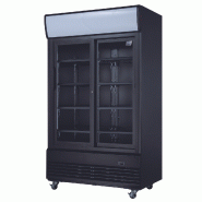 Armoire à boissons 2 portes battantes - bandeau lumineux - 800 L - réfrigération ventilée - vitrée - sur roues_1
