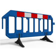 Barrière TP en polyéthylène haute densité avec bandes rétro-réfléchissantes classe 2 - GATE O, GATE B, EUROVISION - ADS Equipements Eurl_1