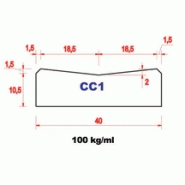 Caniveau CC1 classe U - 1m - SEAC - Béton double pente_1