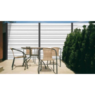 Clôture PVC ajourée - MAKI - Lames horizontales espacées de 1cm - Gamme classique - Sur-mesure - Poteaux PVC ou aluminium_1