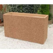 Jardinière rectangulaire Akhenaton en béton armé - autostable avec option antigraffiti et paire de pieds en option_1