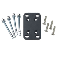 Platine à visser en aluminium pour poteau FLEX - Fixation durable et résistante_1