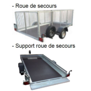 Remorque à châssis léger - PTC 500 kg pour parcs et jardins - ECIM - REV 300 avec plancher bois antidérapant et basculement assisté_1