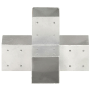 Vidaxl connecteurs de poteau 4 pcs forme en x métal galvanisé 91x91 mm 145476_1